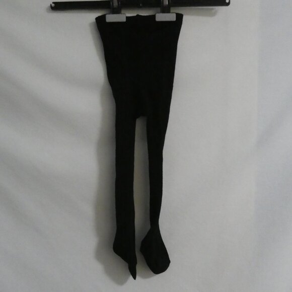 Black Combed Cotton Tights With Feet | Baby Girl | 18-24 months | NWOT - Picture 2 of 9